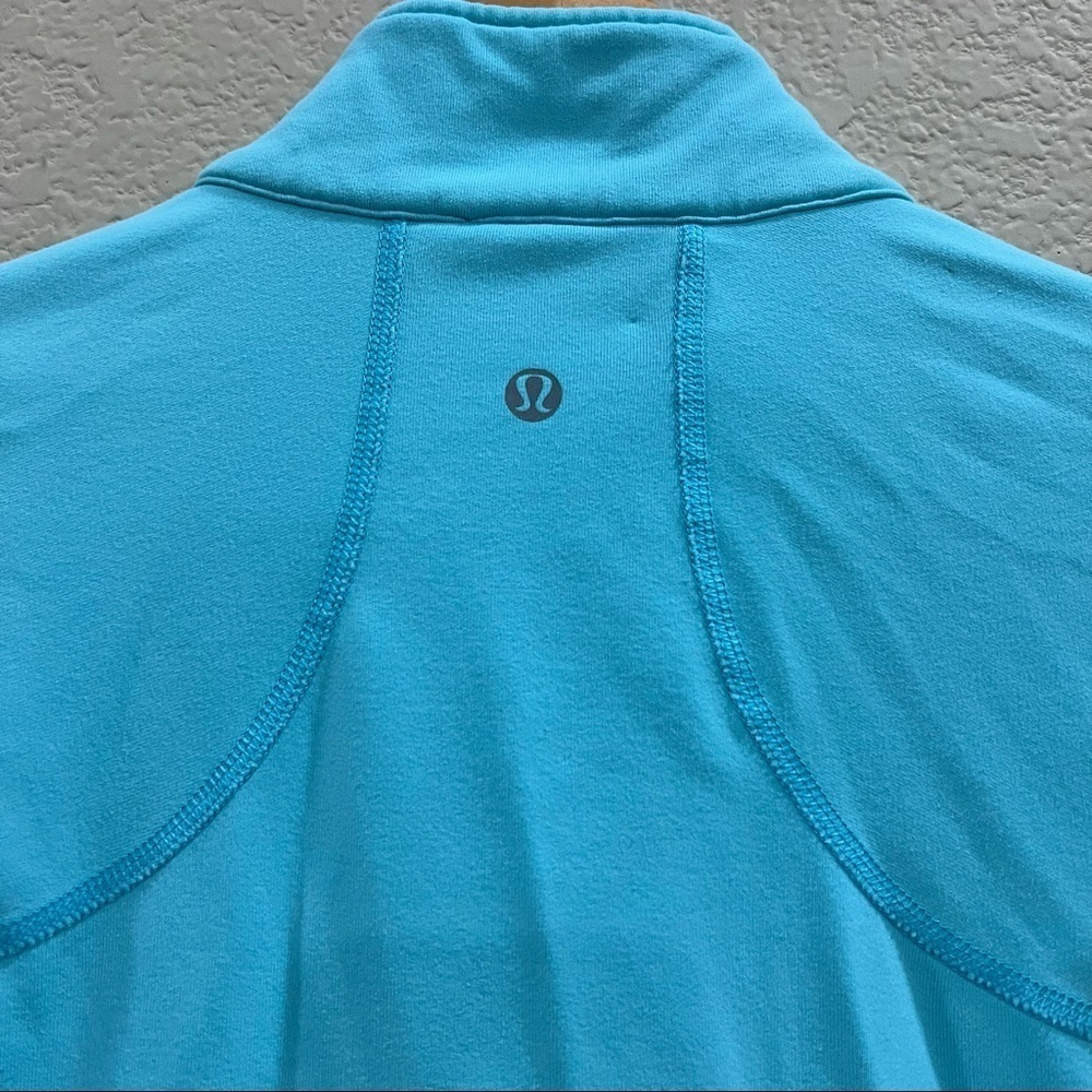 Lululemon Full Zip High Neck Keep It Cozy Womens Jacket Colbalt Blue 17” PTP - Picture 6 of 8